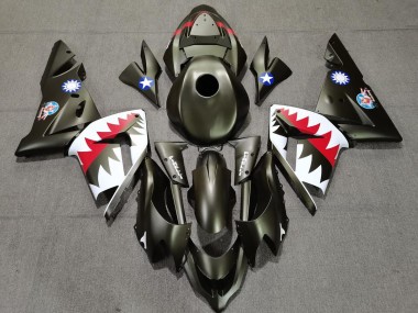 2004-2005 Military Green Shark Kawasaki ZX10R Fairings