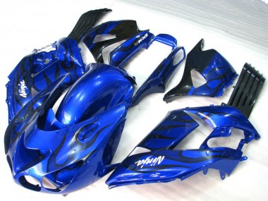 2006-2011 Blue Flame Kawasaki ZX14R Fairings