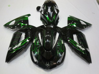 2006-2011 Green Flame Kawasaki ZX14R Fairings
