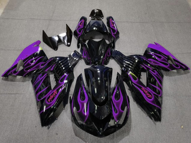 2006-2011 Purple Flame Kawasaki ZX14R Fairings 2006-2011 Purple Flame Kawasaki ZX14R Fairings