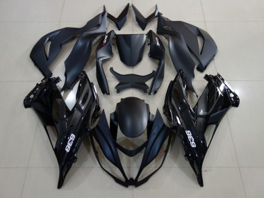 2007-2008 Gloss Black 636 Kawasaki ZX6R Fairings