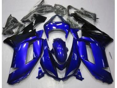 2007-2008 Gloss Blue & Black Kawasaki ZX6R Fairings