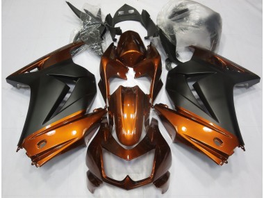 2008-2013 Orange and Matte Black Kawasaki Ninja 250 Fairings