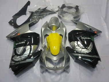 2008-2013 Silver and Black Kawasaki Ninja 250 Fairings