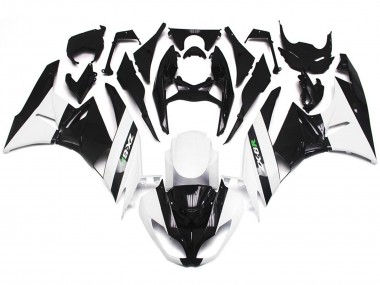 2009-2012 Gloss White and Slick Black Kawasaki ZX6R Fairings