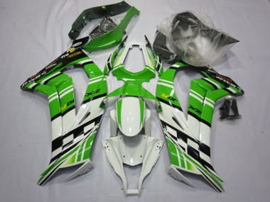 2011-2015 Green White Black Kawasaki ZX10R Fairings