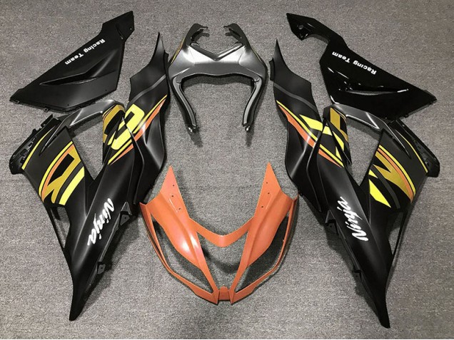 2013-2018 Gloss Black & Orange Kawasaki ZX6R Fairings 2013-2018 Gloss Black & Orange Kawasaki ZX6R Fairings