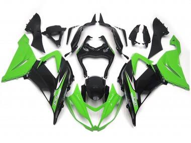 2013-2018 Green and Black Vibrant OEM Style Kawasaki ZX6R Fairings
