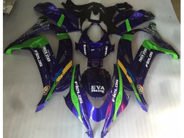 2016-2019 Purple Green and Gloss Kawasaki ZX10R Fairings